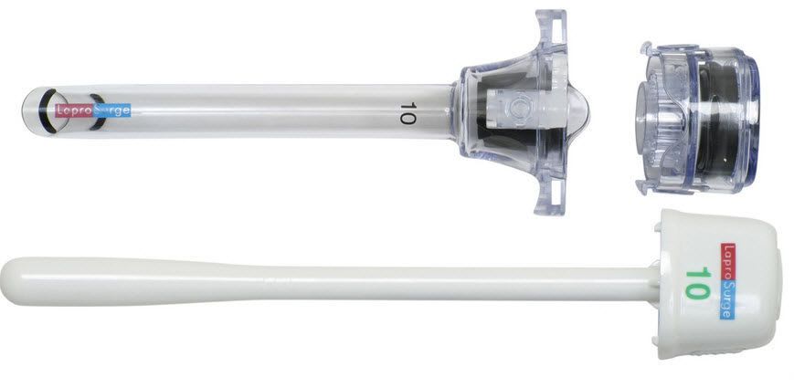Laparoscopic trocar / with insufflation tap / with obturator / bladeless 10 mm x 100 mm | EC10SHL Auto LaproSurge