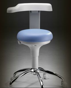 Dental stool / height-adjustable / on casters / with backrest ASTRAL Fedesa