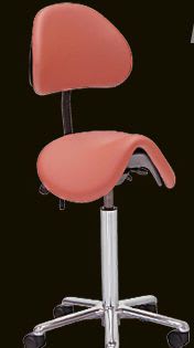 Dental stool / on casters / height-adjustable / with backrest PONY Fedesa