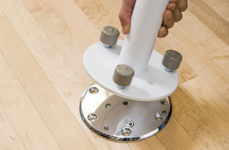 Toilet grab bar / bathroom / floor-mounted Advantage Pole HealthCraft Product Inc