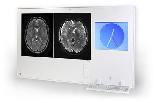 Medical computer workstation / recessed 19" - 72" | Touch Esinomed