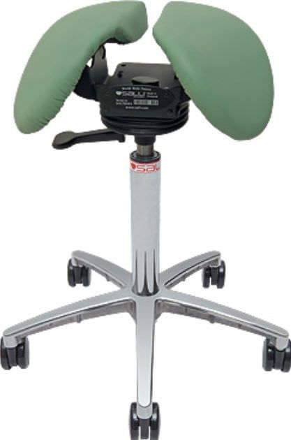 Medical stool / on casters / height-adjustable / saddle seat Swing Salli Systems Easydoing