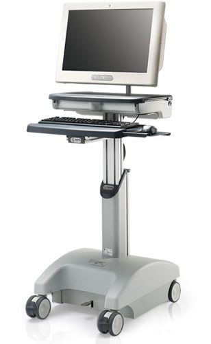 Medical computer cart / height-adjustable / battery-powered SPARKe 55 Sparkergonomics Oy