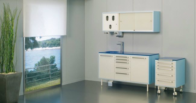 Medical cabinet / dentist office / with sink MOOD ASTRA MOBILI METALLICI