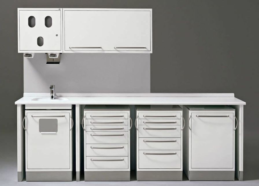 Medical cabinet / dentist office / with sink ALIUS SURGERY ASTRA MOBILI METALLICI