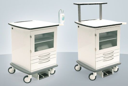 Medical cabinet / dentist office / on casters / modular IMPLANTOCAR / ENDOCAR Karl Baisch