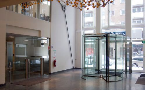 Hospital door / drum / automatic / with glass panel Crystal Victordoor