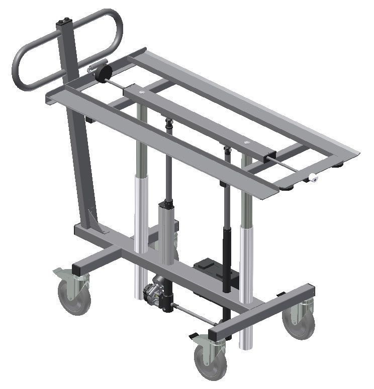 Loading trolley / height-adjustable 100 80 - 6x6 Remeda