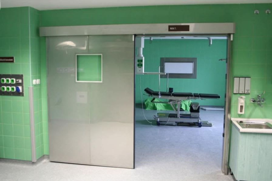 Laboratory door / hospital / sliding / automatic Thermokor