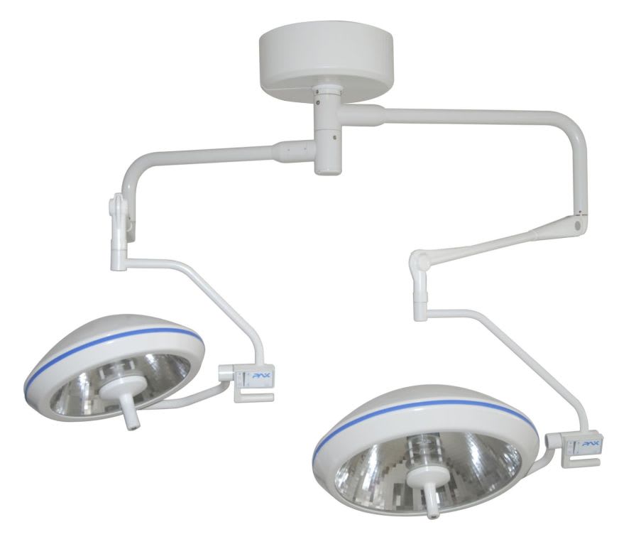 Halogen surgical light / ceiling-mounted / 2-arm F700/500 Pax Medical Instrument