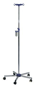4-hook IV pole / telescopic / on casters Arco Economical Arcomed AG, Medical Systems