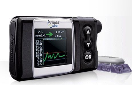 Insulin pump with continuous blood glucose meter Animas® Vibe™ Animas
