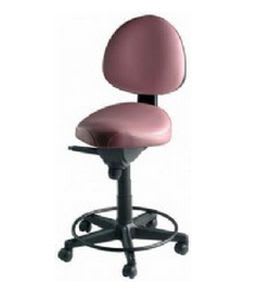 Dental stool / on casters / height-adjustable / with backrest 1381 ETI Dental Industries