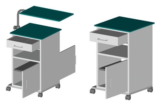 Bedside table / on casters PHOENIX Medical Equipment S.A.