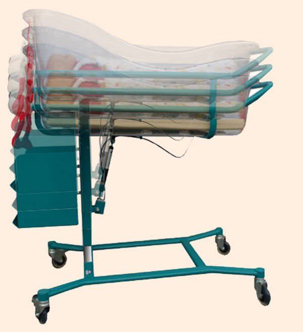 Height-adjustable hospital baby bassinet / transparent BABYNEL-Bed lift Tech-NEL GmbH