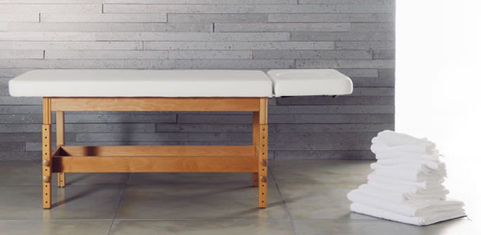 Manual spa table / height-adjustable / 2 sections STABILO Clap Tzu