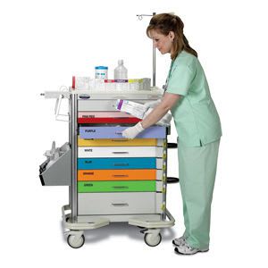 Emergency trolley / with IV pole Broselow™ Armstrong Medical Industries