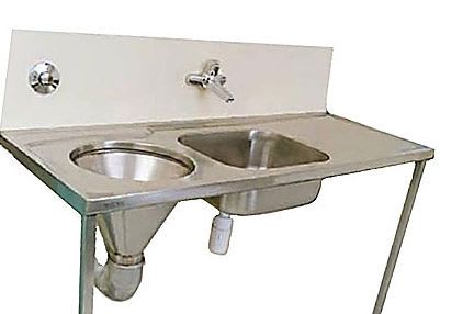 Work table / stainless steel / with sink Mortuary Solutions
