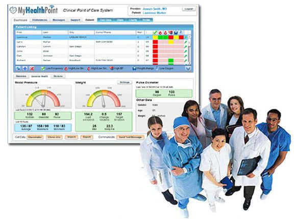 Vital sign telemonitoring web application MyHealthPoint Entra Health System