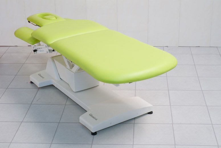 Electrical massage table / height-adjustable / on casters / 3 sections MLK Physio Gharieni