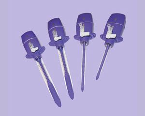 Laparoscopic trocar / with obturator / with insufflation tap / shielded blade PS3415 Purple Surgical