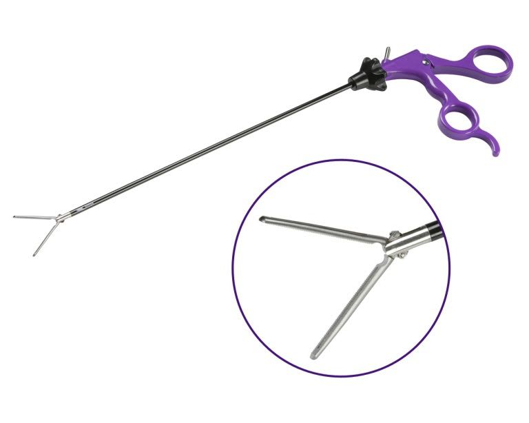 Laparoscopic forceps / grasping / disposable 33 cm | PS3587ULT Purple Surgical
