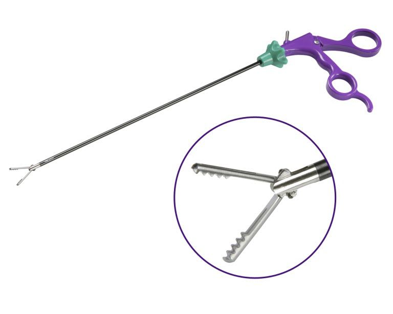 Laparoscopic forceps / grasping / disposable 33 cm | PS3555ULT Purple Surgical