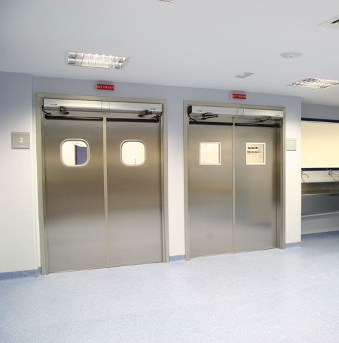 Laboratory double door / hospital / swinging / automatic TSP Tané Hermetic