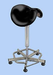 Medical stool / on casters / height-adjustable / saddle seat 599 Agencinox