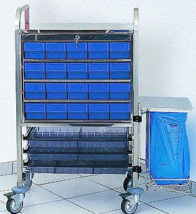 Medicine distribution trolley / 15 to 24 container 700 Agencinox