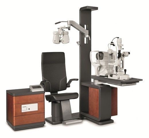 Ophthalmic workstation / with chair / 1-station IS-1 Topcon Europe Medical