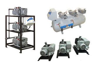 Medical vacuum system / rotary vane / lubricated 0.37 - 11 kW , 12 - 536 m³/h NOVAIR