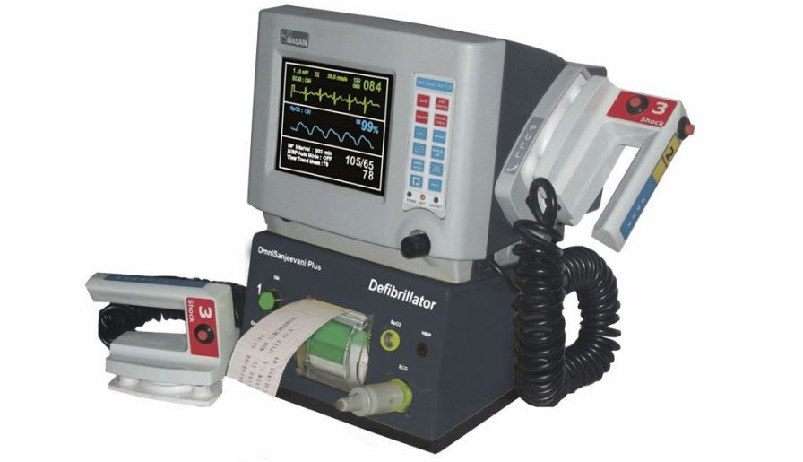 Manual external defibrillator / compact multi-parameter monitor OMNI SANJEEVANI PLUS Nasan Medical Electronics