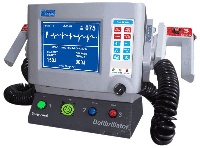 Manual external defibrillator / with ECG monitor 2-200 J | SANJEEVANI Nasan Medical Electronics