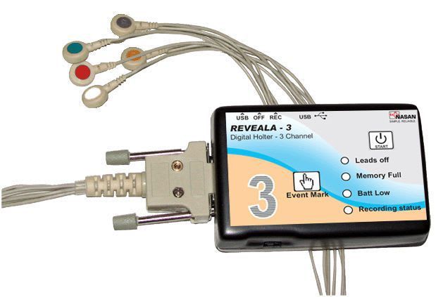 3-channels cardiac Holter monitor REVEALA 3 Nasan Medical Electronics