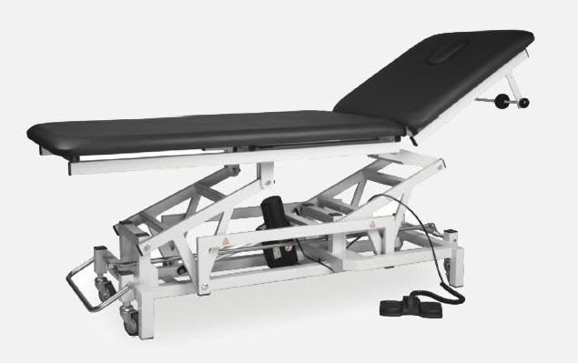 Electrical examination table / on casters / height-adjustable / 2-section DV.1680 JMS Mobiliario Hospitalar