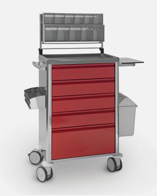 Anesthesia trolley / with shelf unit / stainless steel CR.1589.I JMS Mobiliario Hospitalar