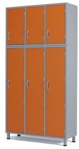 Storage cabinet / patient room / with clothes rack / 6-door 13-CP205 VERNIPOLL SRL