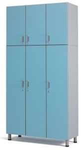 Storage cabinet / patient room / with clothes rack / 6-door 13-FP194 VERNIPOLL SRL