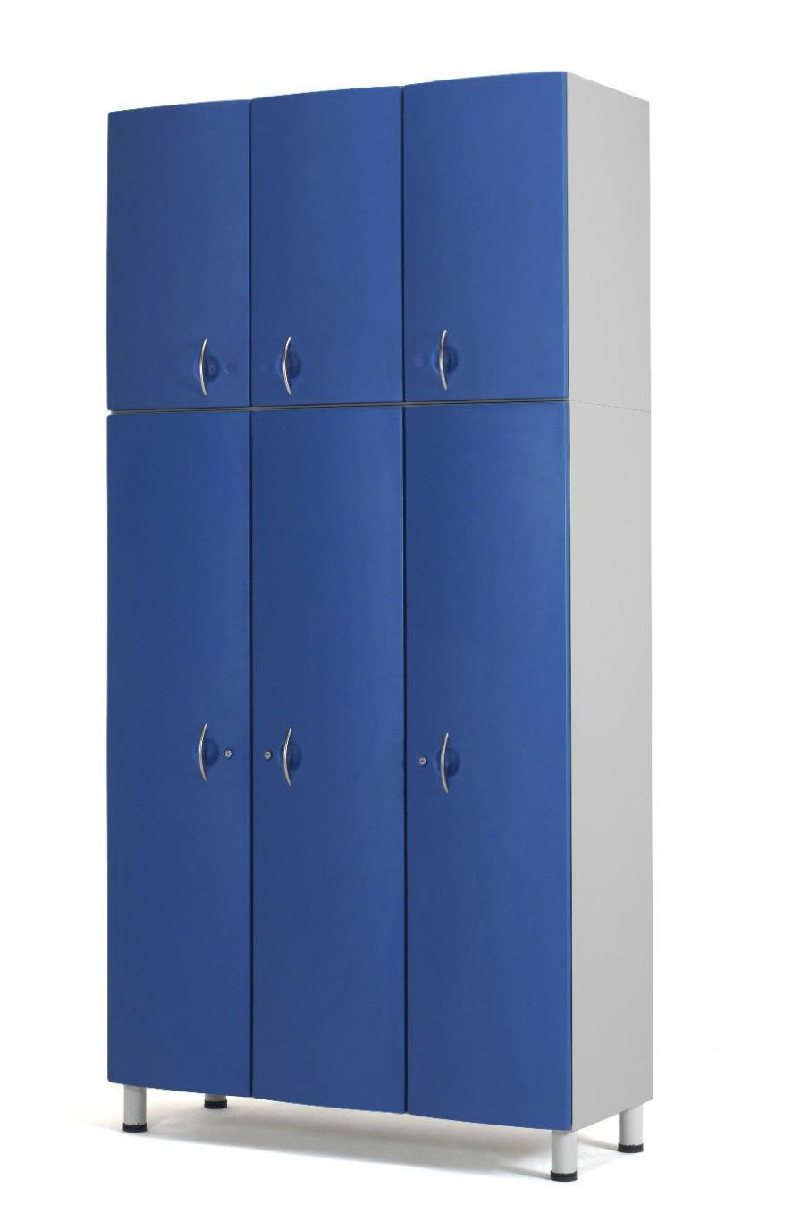 Storage cabinet / patient room / with clothes rack / 3-door 13-CT196 VERNIPOLL SRL