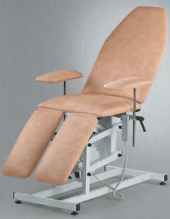 Podiatry examination chair / electro-pneumatic / height-adjustable / 3-section E-20 EYMASA