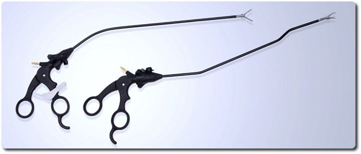 Laparoscopic forceps / curved Ackermann Instrumente