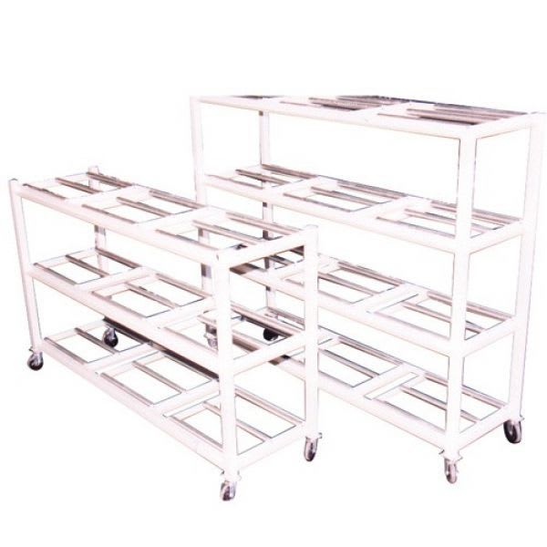 Mobile shelving unit / mortuary storage / 4-shelf Affordable Funeral Supply