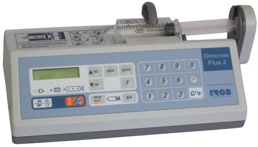 1 channel syringe pump 0.1 - 400 mL/h | OMICROM FLUX J RGB Medical Devices