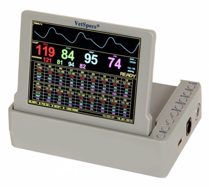 Digital veterinary electrocardiograph / 6-channel / with NIBP monitor VETSPECS® EXAM ECG-BP VetSpecs