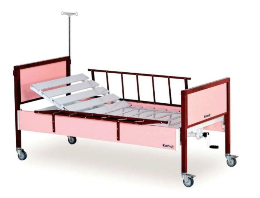 Hospital bed / mechanical / on casters / 2 sections K008 - T Kenmak Hospital Furnitures