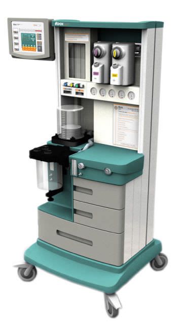 Anesthesia workstation with gas blender / non-magnetic MRI ADOX S.A.