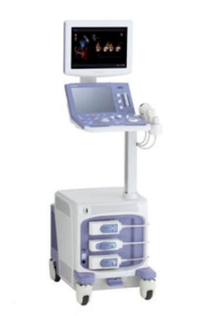 Protable, veterinary ultrasound system on trolley Aloka ProSound A6 Scil Animal Care