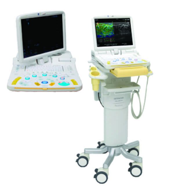 Protable, veterinary ultrasound system on trolley Aloka Noblus Scil Animal Care