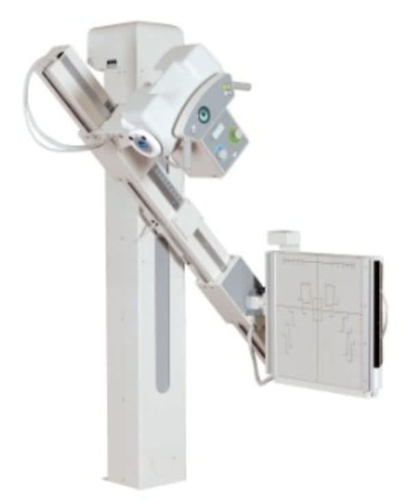 Radiography system (X-ray radiology) / analog / for multipurpose radiography / with swiveling tube-stand POLISTAT M General Medical Merate